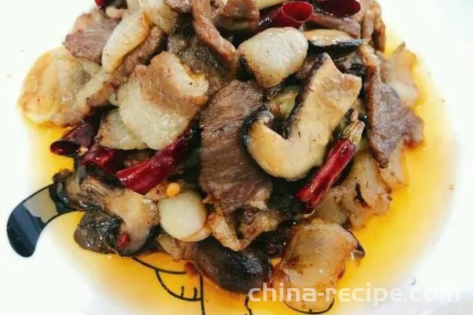 The recipe for shiitake mushroom slices