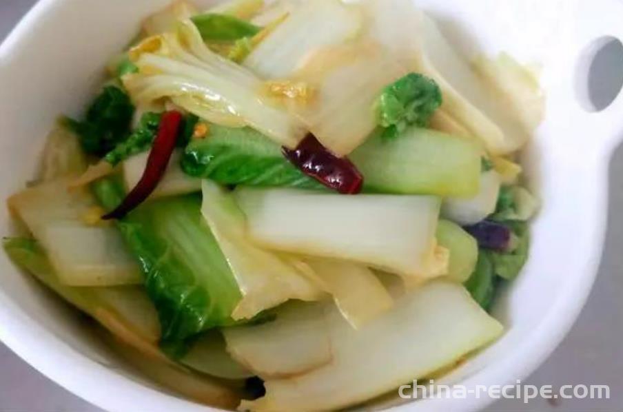 The recipe for sour and spicy Chinese cabbage