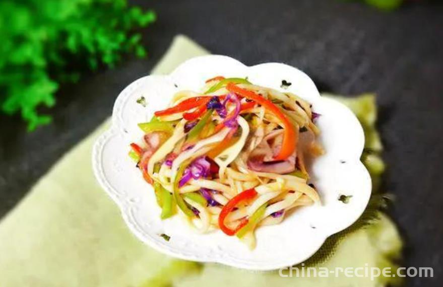 The recipe for stir fried noodles with seasonal vegetables