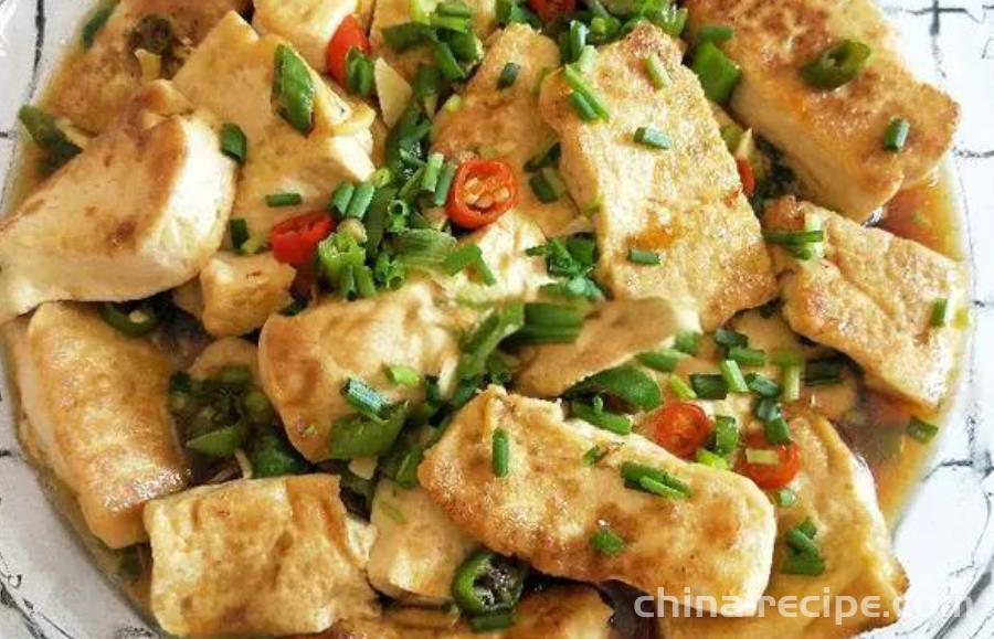 The recipe for stir fried tofu