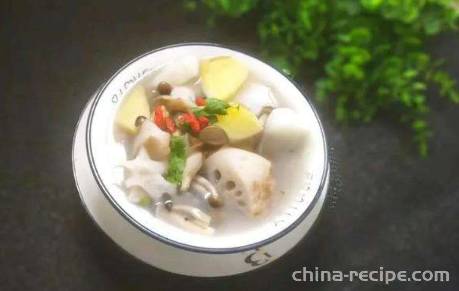 The recipe for crab flavored mushroom mixed vegetable soup