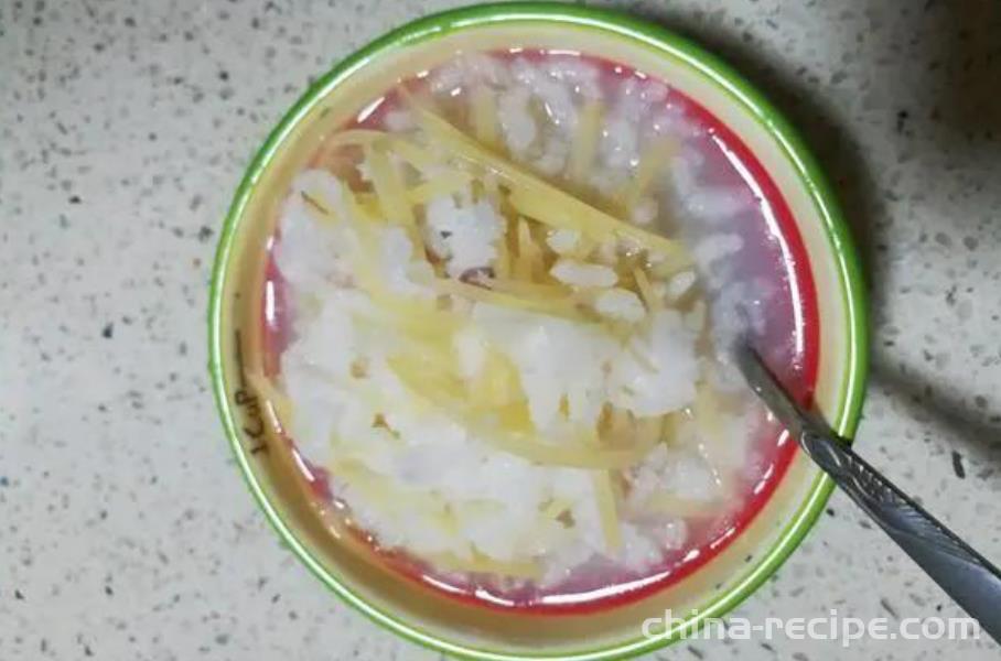 The practice of potato lean meat Congee