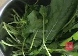 芥末拌菠菜粉丝花生 的做法图解3