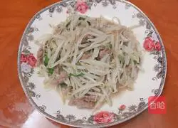 豆芽菜炒牛肉丝的做法图解9