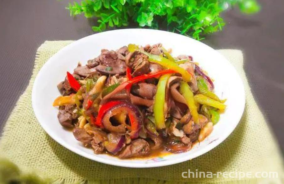 The method of stir frying pigeon liver