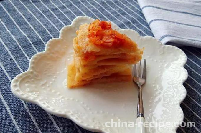 The recipe for Korean kimchi cake